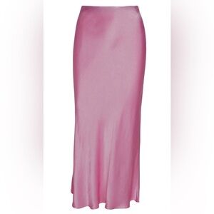 Women's Pink Midi Slip Skirt